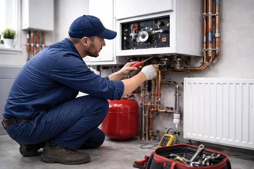 Boiler Repair realistic work photo