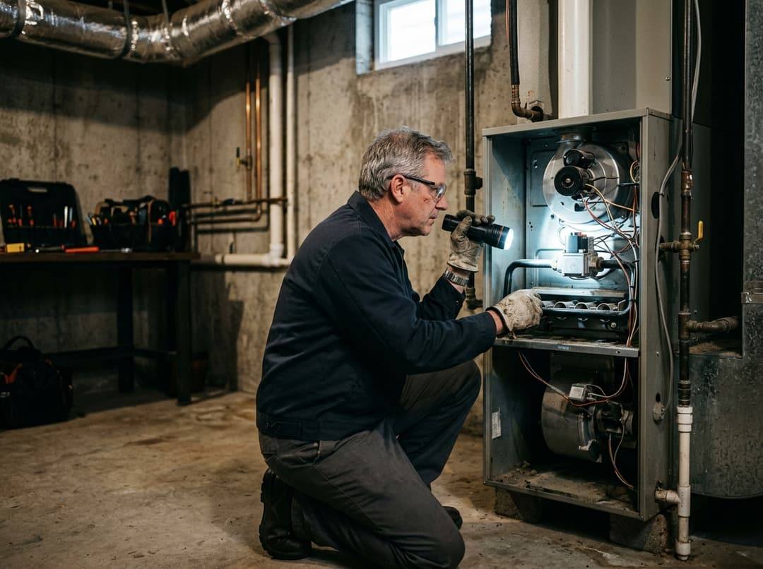 Furnace Repair realistic work photo