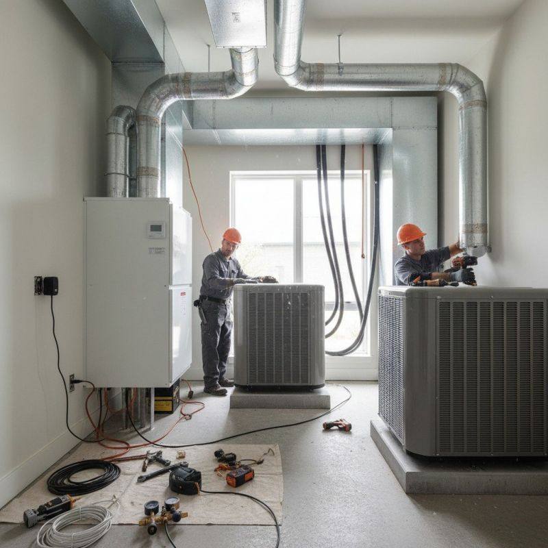 HVAC Installation realistic work photo