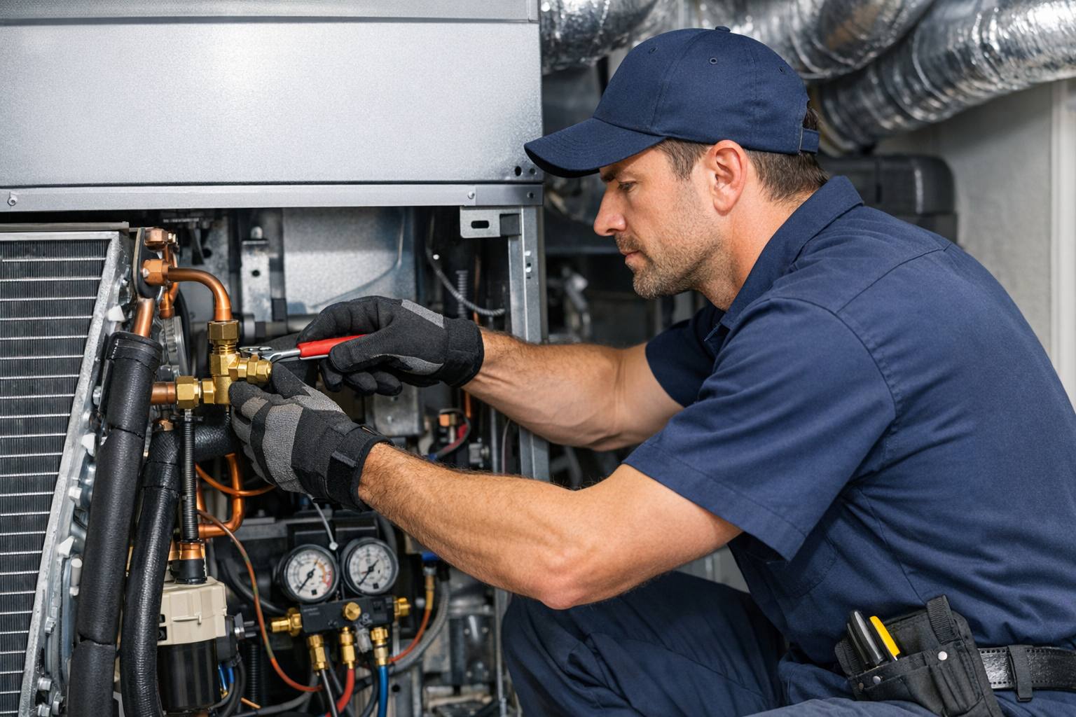 HVAC Repair realistic work photo